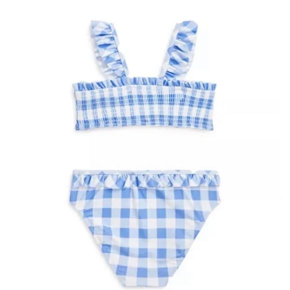 NWT Ralph Lauren Girls' Gingham Two Piece Swimsuit Size $55 - Picture 2 of 2